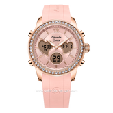 Alexandre Christie AC 9399 LH Pink Rosegold Rubber Strap